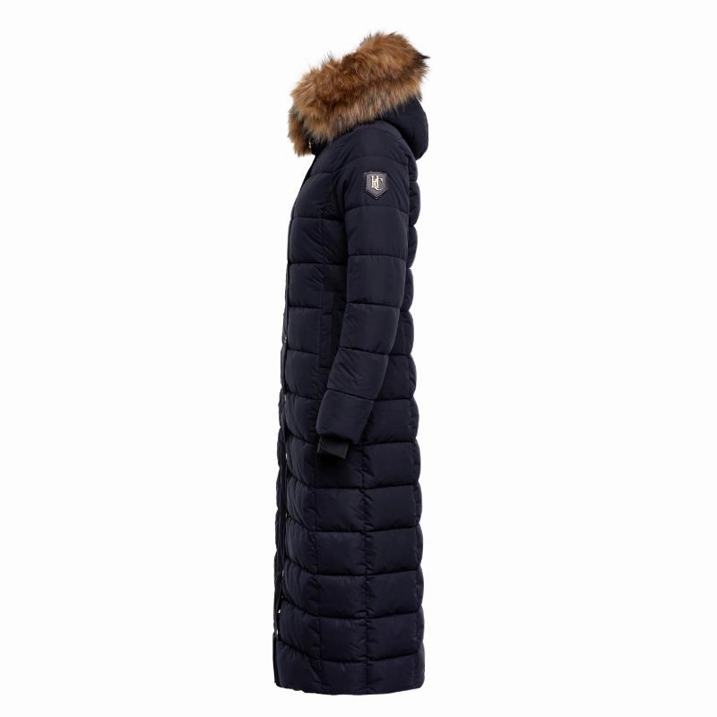Todays Best Deal Holland Cooper Stoneleigh Longline Ladies Coat - Ink Navy