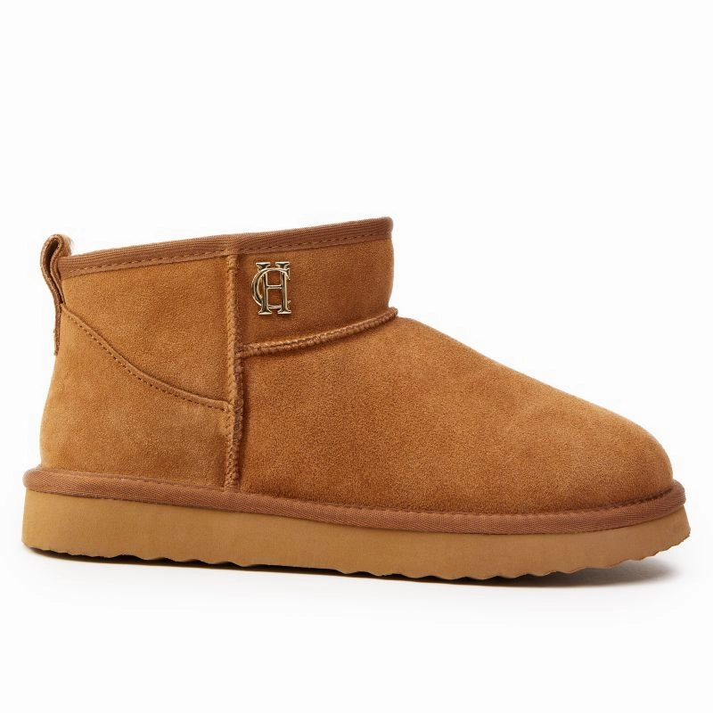 Dont Miss Hot Deals Holland Cooper Ultra Mini Ladies Shearling Boots - Tan