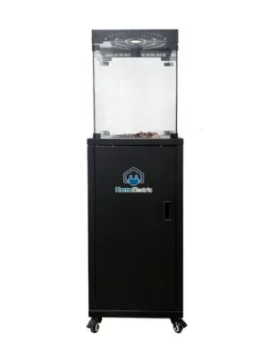 Home Electric HeaterGas, Square Heater, Electrical Igniter, Touch, Oxygen S, Black