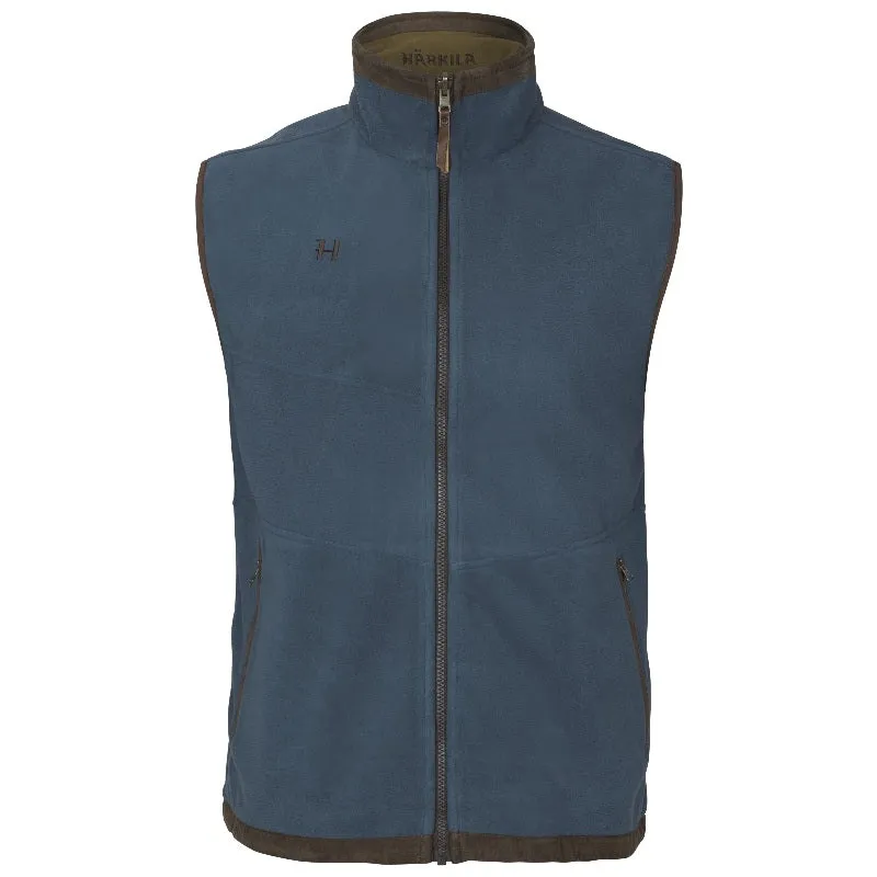 Harkila Kamko Estate Wsp Mens Reversible Fleece Waistcoat - Dark Olive/Sea Blue Instant Hot Deal Exclusive Hot Pick