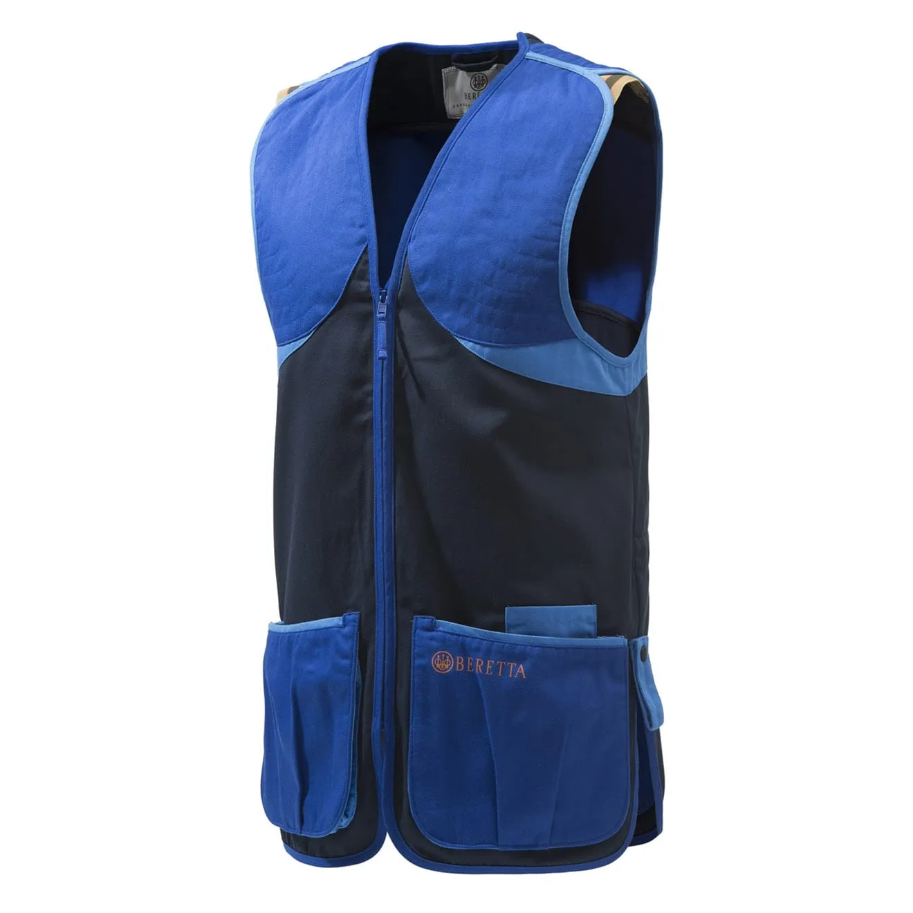 Beretta Full Cotton Shooting Vest Blue Navy Daily Special Offer