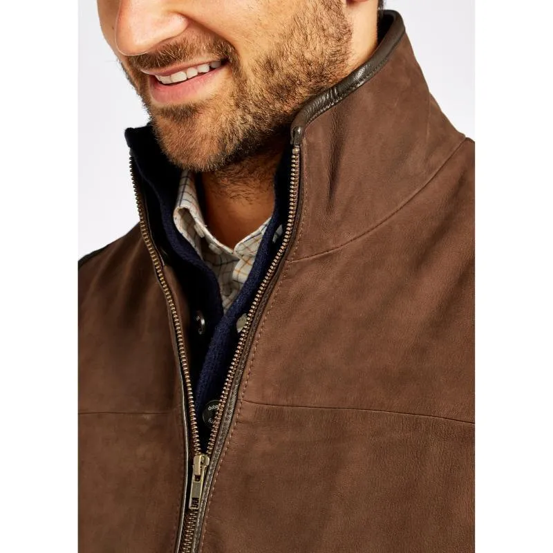 Dubarry Dunhill Mens Leather Gilet - Walnut Shop Grab Savings
