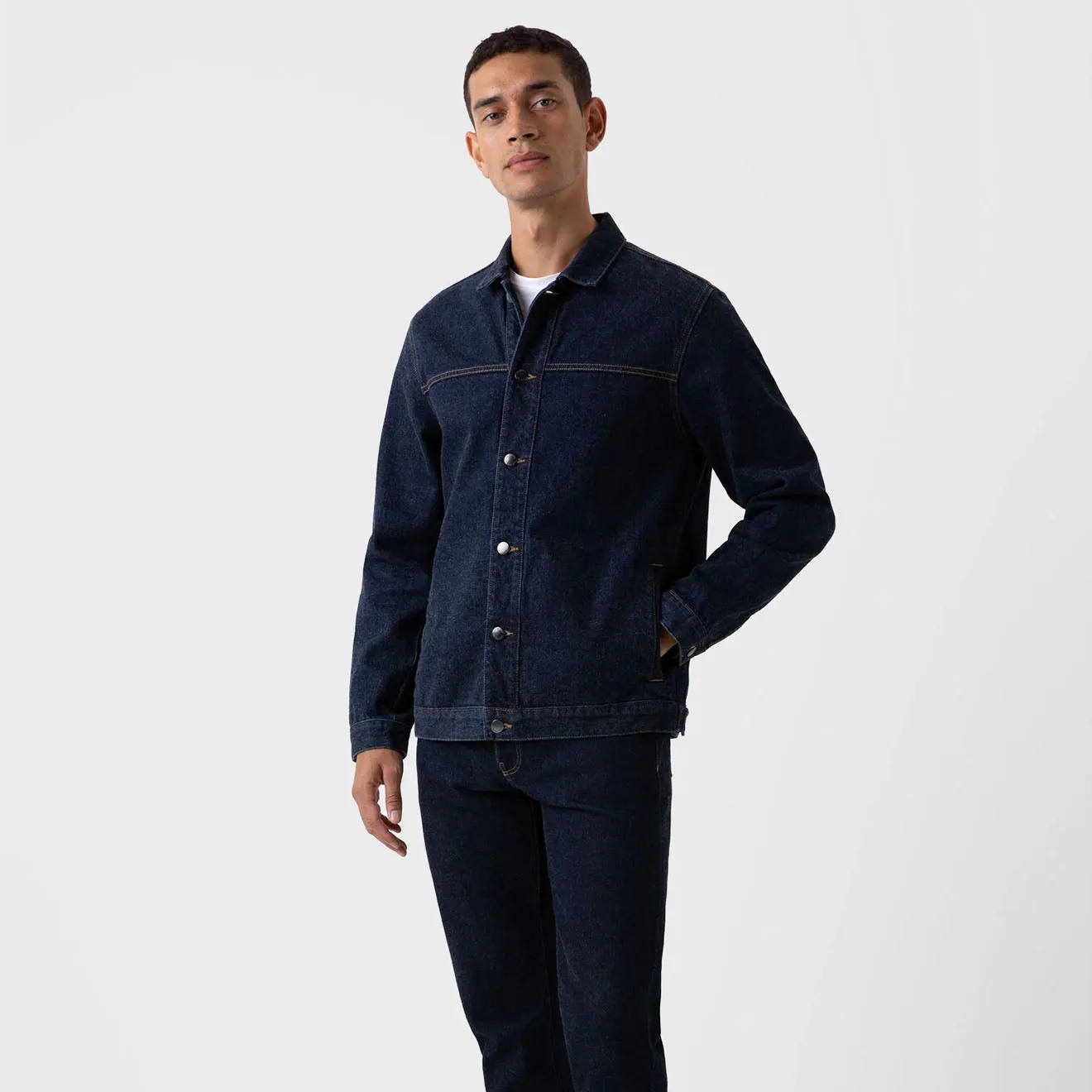 Best Price Today Hot Deal Alert Sunspel Denim Jacket Denim Rinse Wash