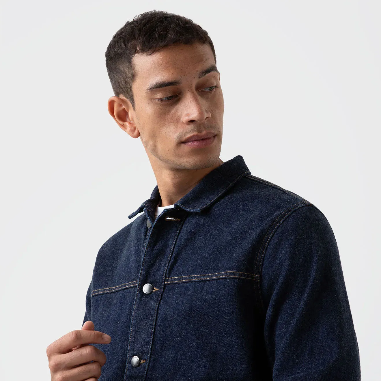 Best Seller Deal Sunspel Denim Jacket Denim Rinse Wash