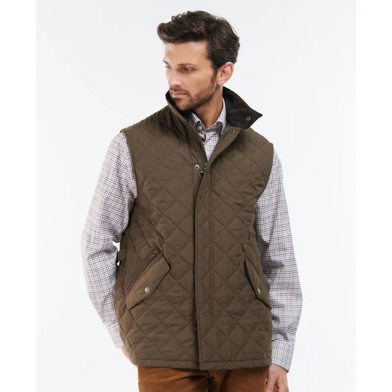 Clearance Event Today Today Only Hot Sale Barbour Shoveler Mens Quilted Gilet - Dark Olive
