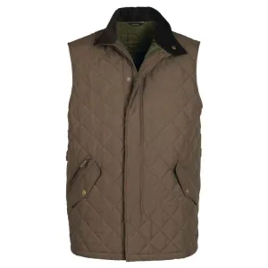 Hot Savings Alert Barbour Shoveler Mens Quilted Gilet - Dark Olive
