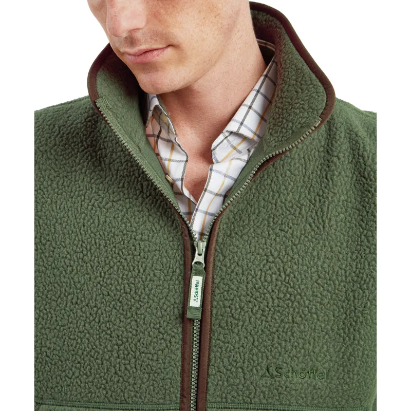 Schoffel Oakham Retro Mens Fleece Gilet - Woodland Today Only Discount MustHave Gift Ideas