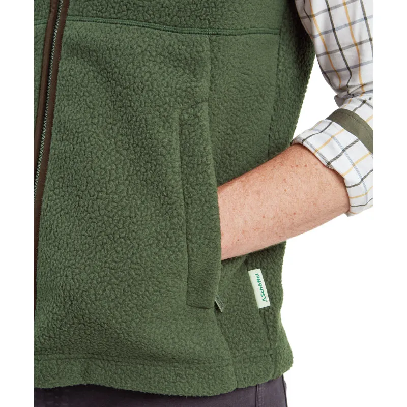 Big Price Drop Schoffel Oakham Retro Mens Fleece Gilet - Woodland