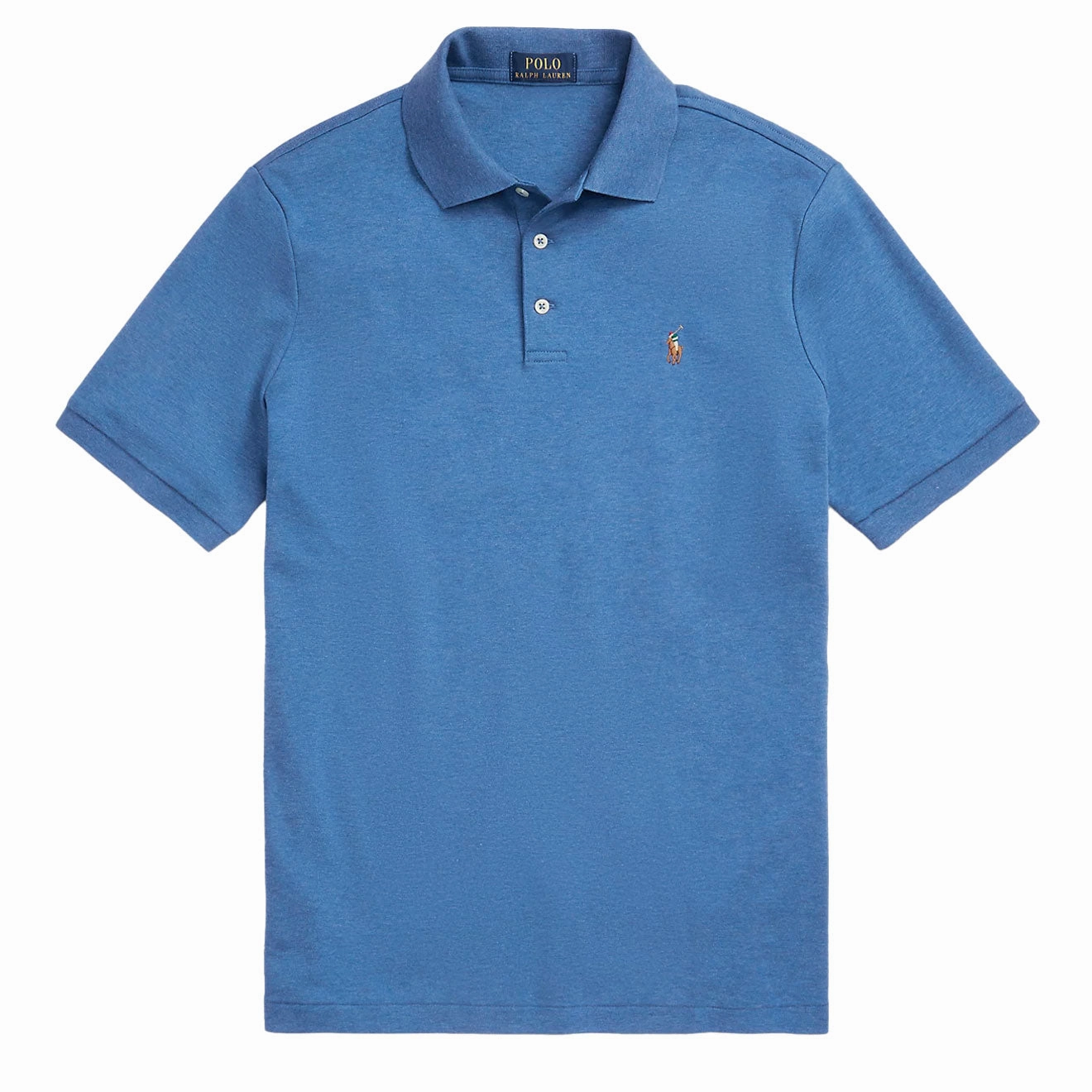 Polo Ralph Lauren S/S Custom Slim Fit Polo Shirt Fog Blue Heather Todays Special Savings