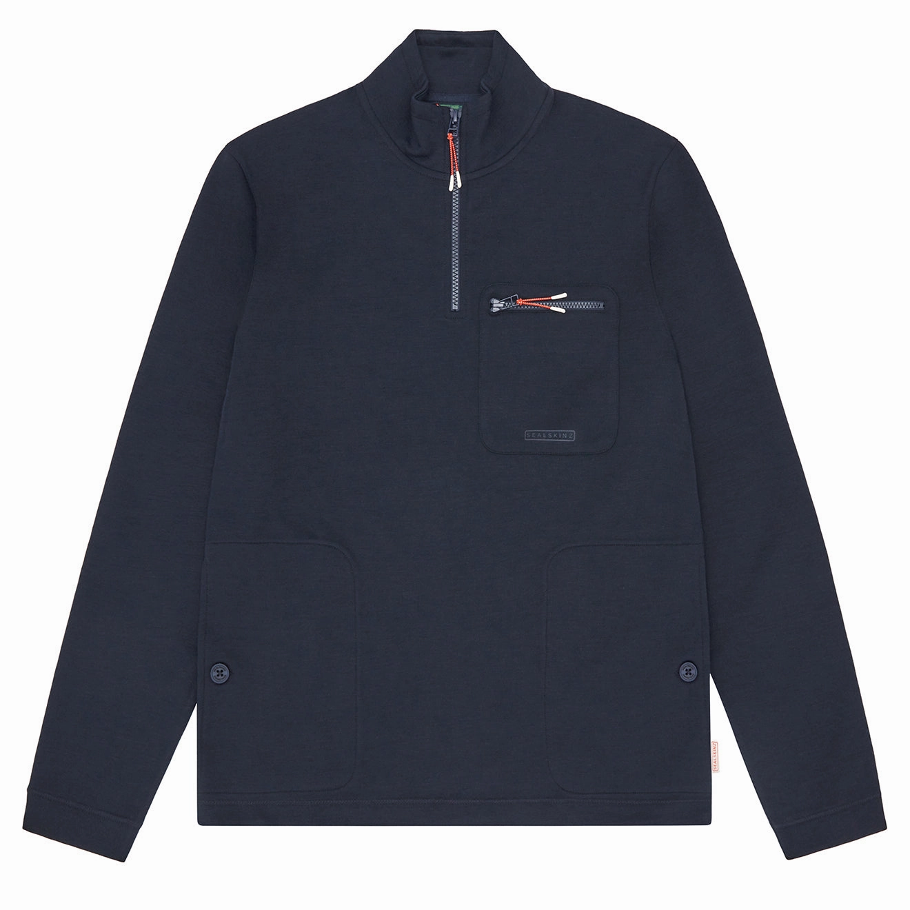 Hot Discount Deal Hot Offer Frenzy Sealskinz Bunwell Half Zip Funnel Neck Sweater Navy