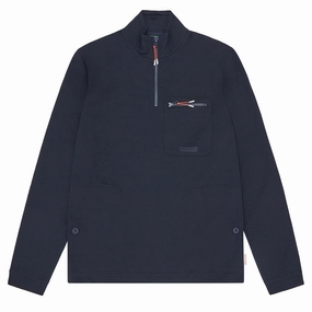 Sealskinz Bunwell Half Zip Funnel Neck Sweater Navy Hot Sale Alert