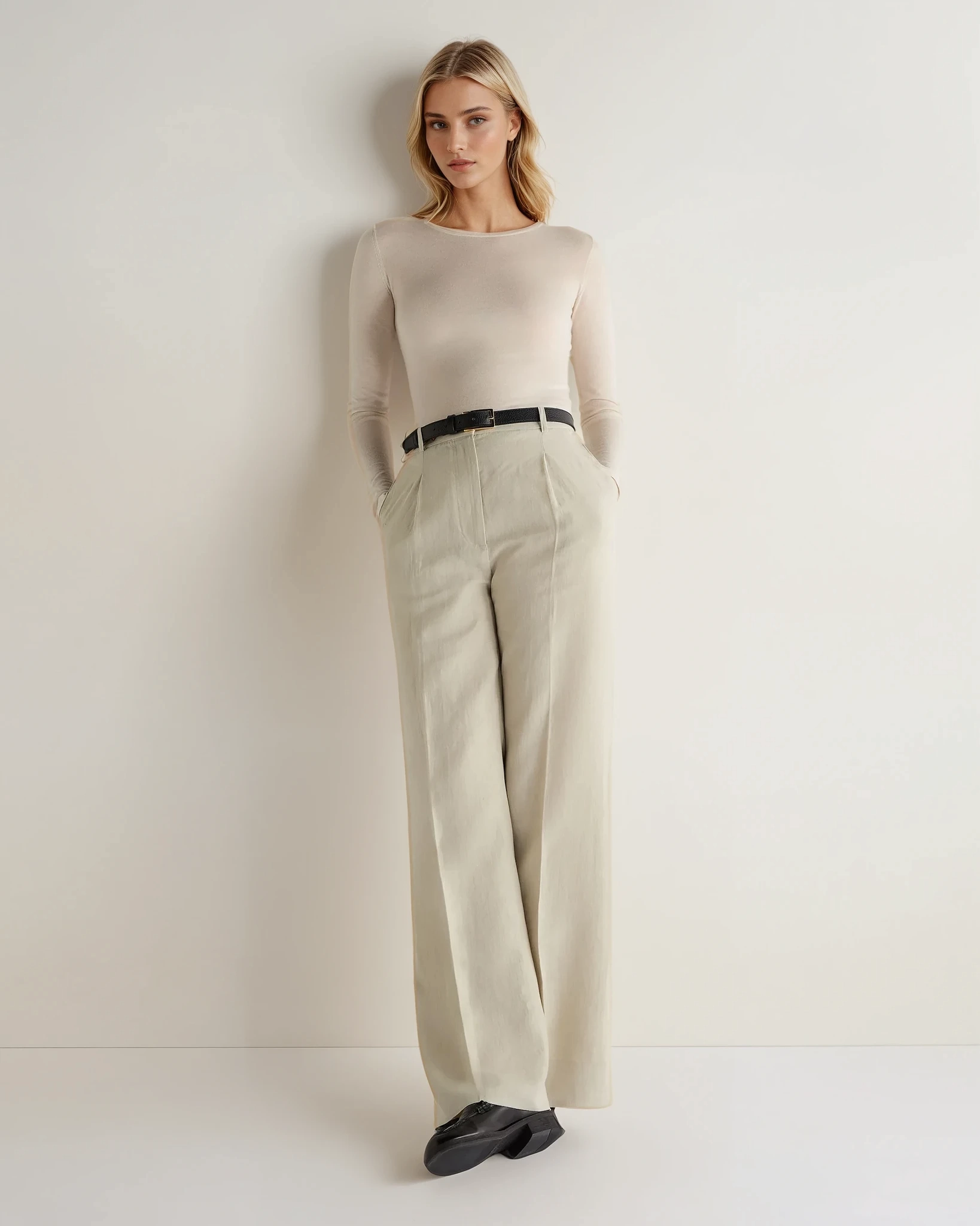 Women'S Eden Superfine Cashmere Round Neck Top New Ivory White Todays Mega Savings Special Price Offer