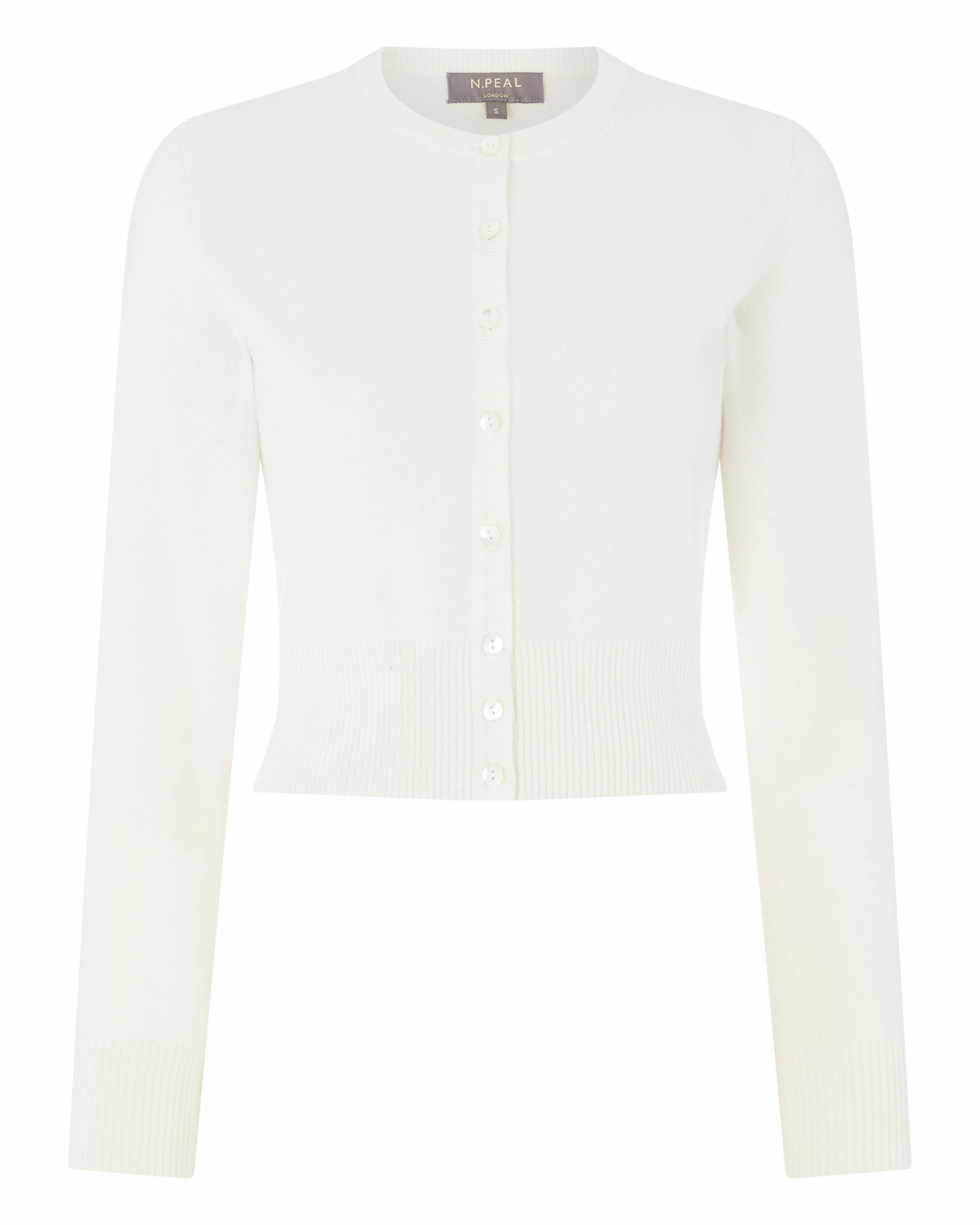 Sale Ending Soon Women'S Ivy Cropped Cashmere Cardigan New Ivory White