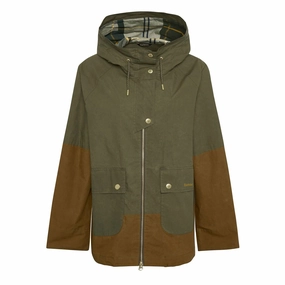 Barbour Womens Hayley Showerproof Jacket Dusky Green/Breen/Ancient Tartan Dont Wait Save Today Big Price Drop