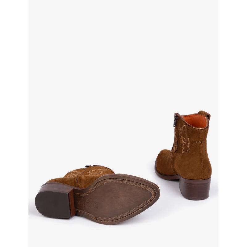 Exclusive Savings Event Penelope Chilvers Cassidy Suede Embroidered Ladies Boot - Peat