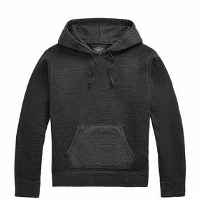 Best Seller Discount Flash Sale Alert Now Rrl By Ralph Lauren French Terry Hoodie Charcoal Heather / Multi