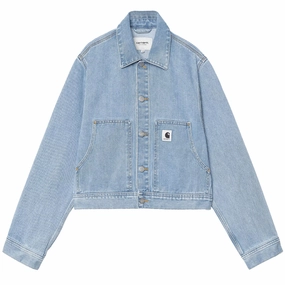 Carhartt Wip Womens Arca Jacket Blue Stone Bleached Daily Special Offer Todays Mega Savings