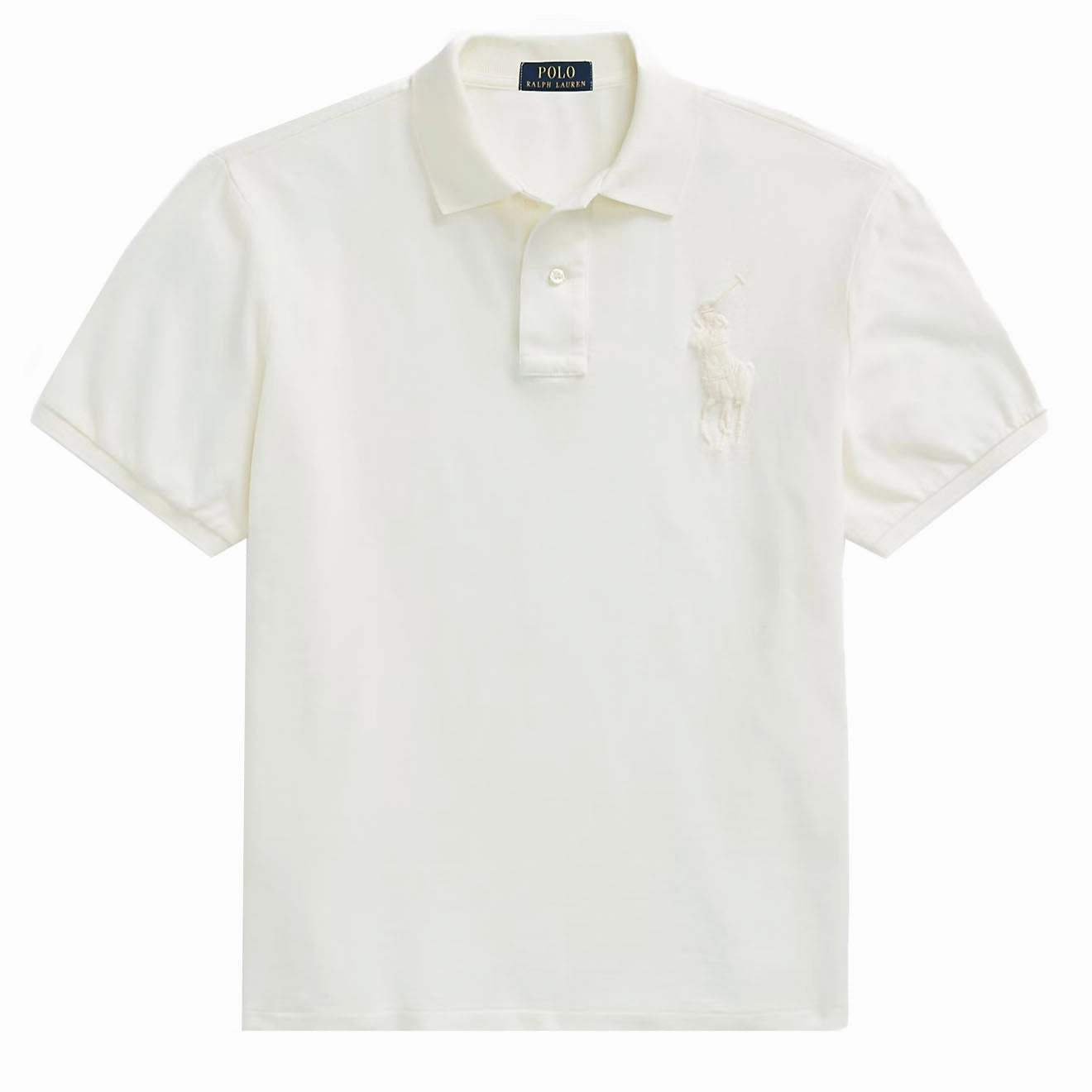 Trending Now Discount Polo Ralph Lauren Custom Slim Fit Big Pony Mesh Polo Shirt Clubhouse Cream