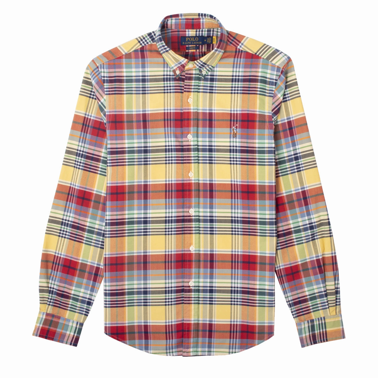 Polo Ralph Lauren Slim Fit L/S Check Shirt Yellow / Red Multi Shop the Best Deals