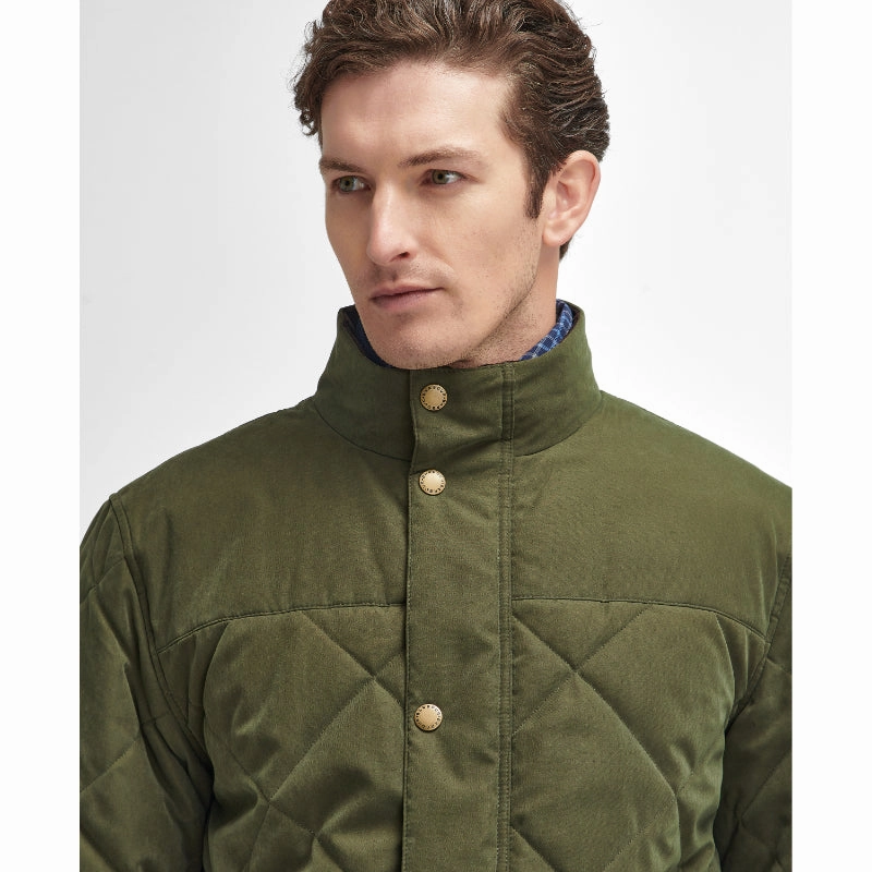 Barbour Elter Quilted Mens Jacket - Olive Price Drop Alert Limited Time Discount