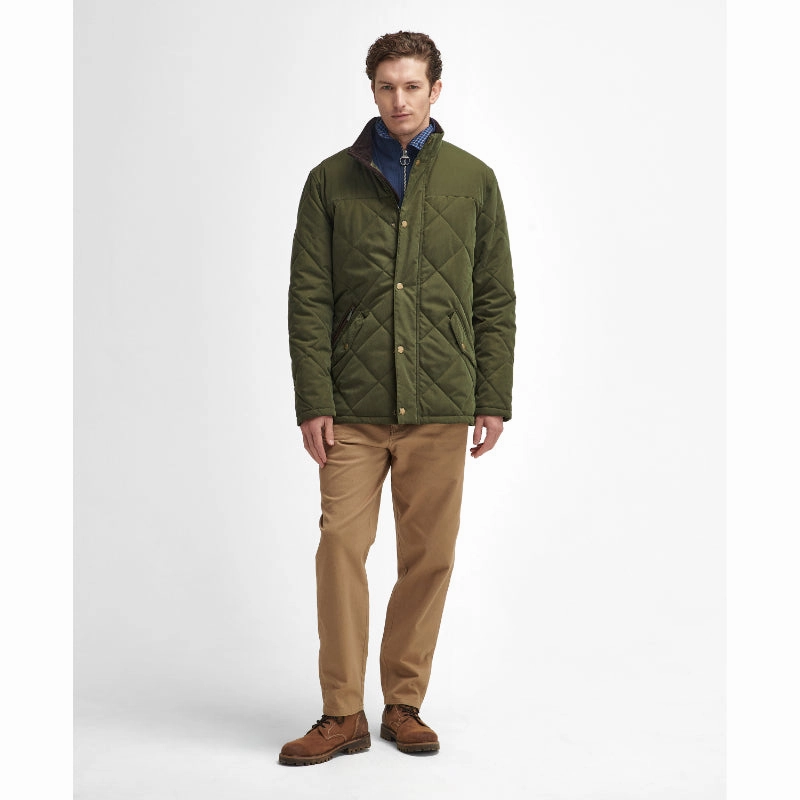 Mega Hot Offer Barbour Elter Quilted Mens Jacket - Olive