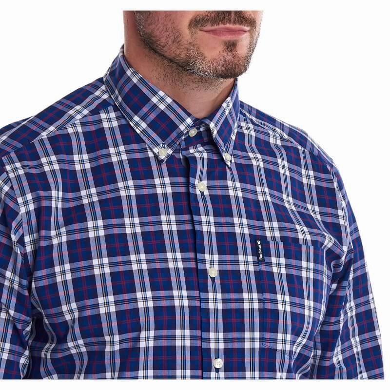 Clearance Alert Now Barbour Highland Check 8 Mens Tailored Shirt - Blue