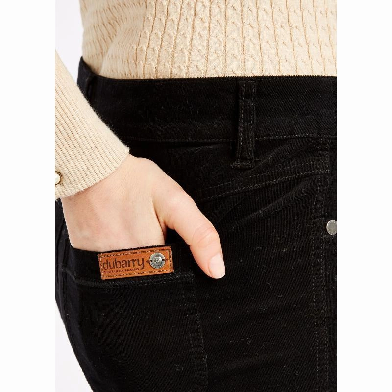 Dubarry Honeysuckle Ladies Stretch Pincord Jeans - Black Flash Sale Now