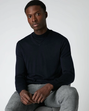 Exclusive Hot Pick Men'S Conduit Fine Gauge Cashmere V Neck Jumper Navy Blue