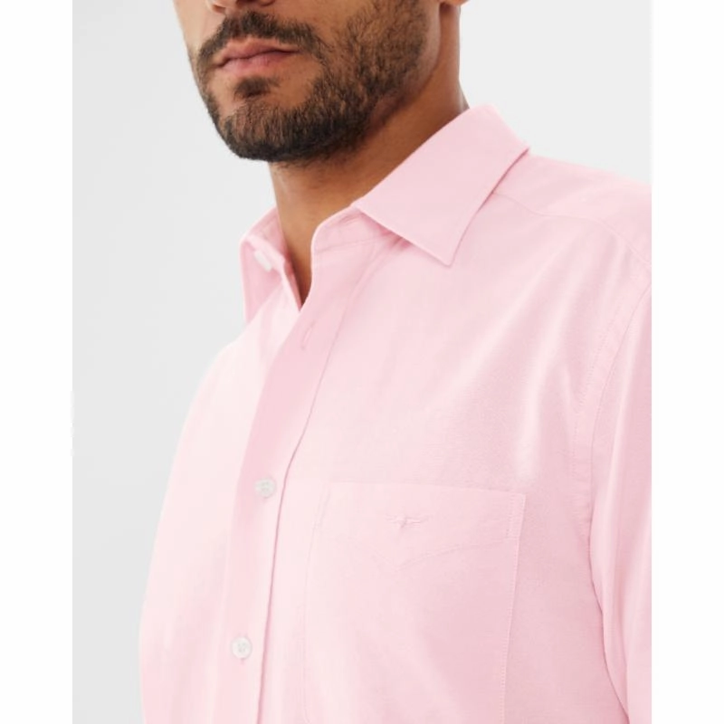 R.M.Williams Collins Mens Shirt - Pink/White Special Deals Online Hot Offer Event