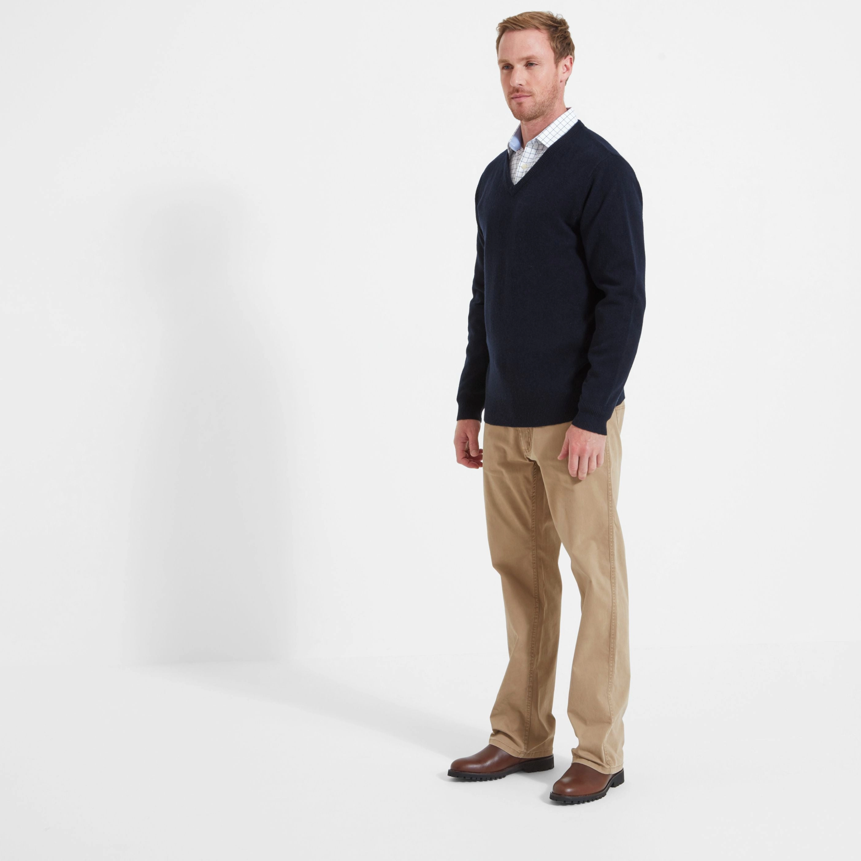Daily Hot Deal Grab Your Deal Today Schoffel Lambswool Mens V Neck Jumper - Navy