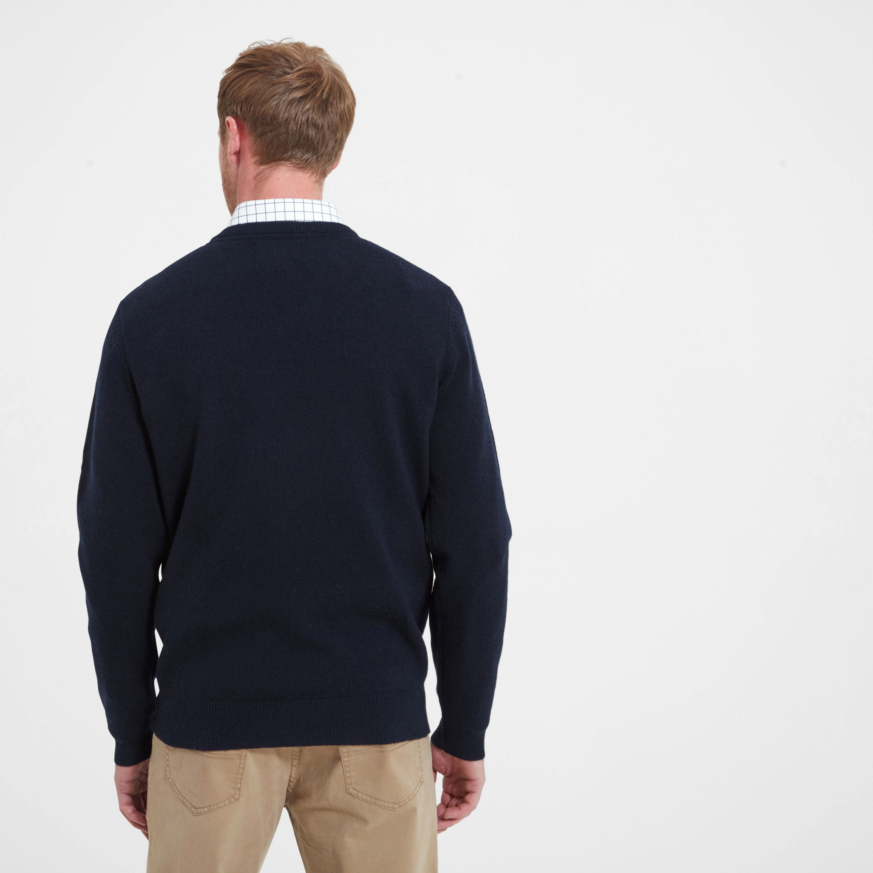 Mega Hot Offer Todays Hot Pick Schoffel Lambswool Mens V Neck Jumper - Navy