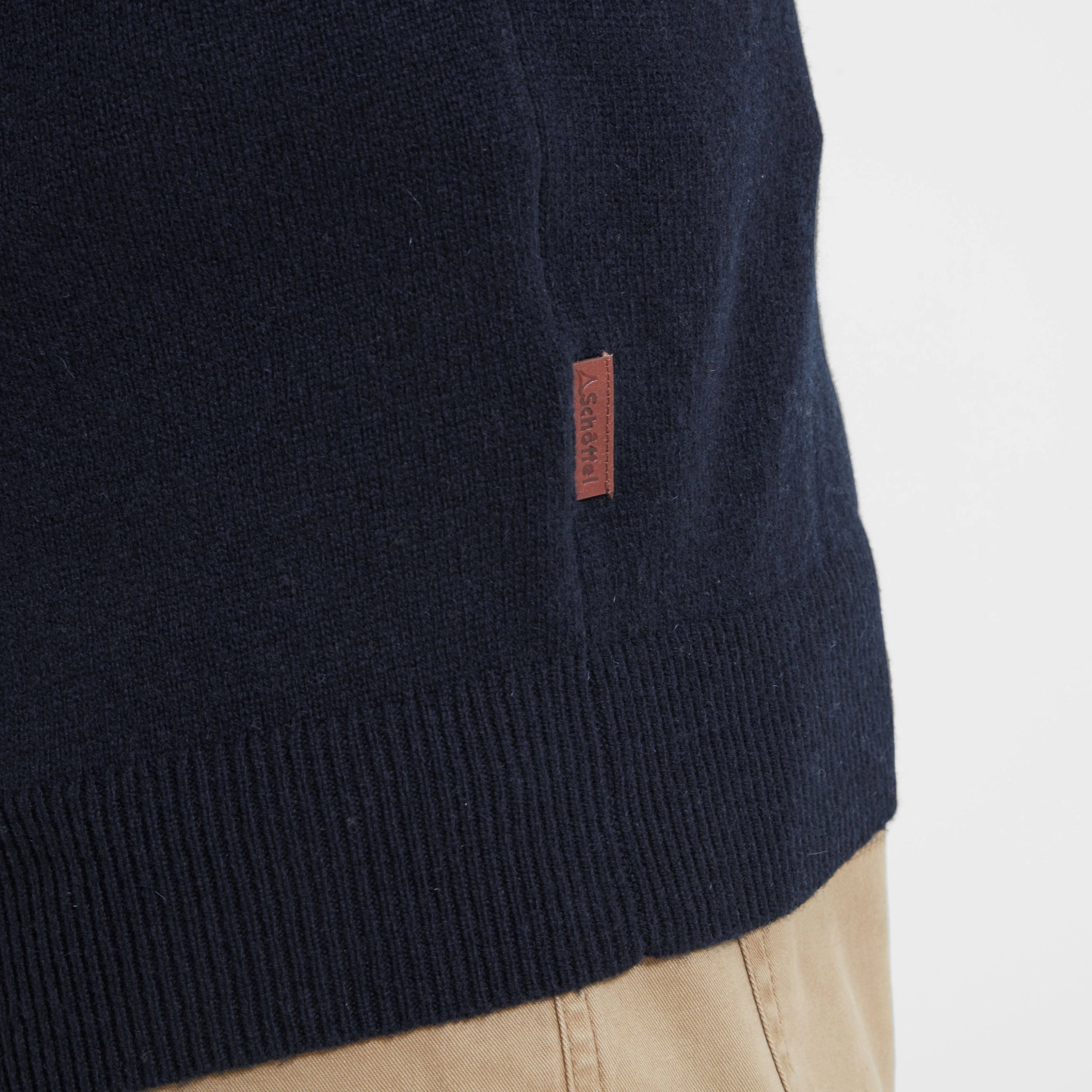 Limited Stock Deals Schoffel Lambswool Mens V Neck Jumper - Navy