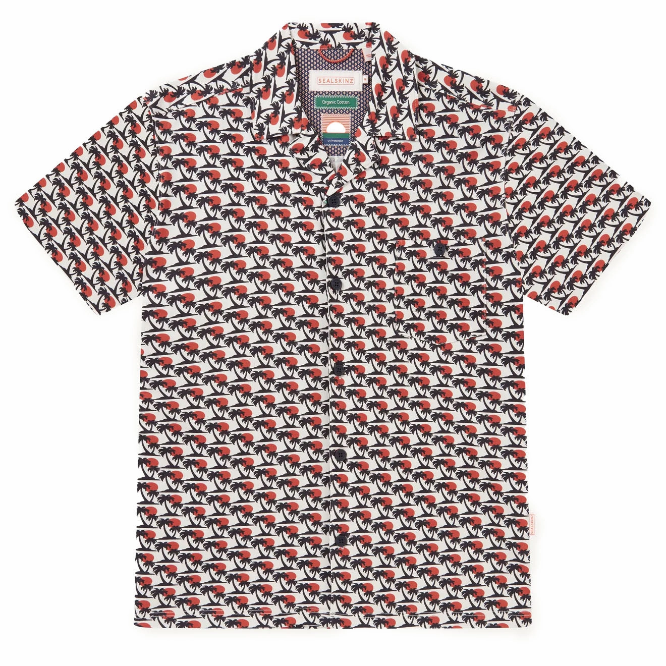 Instant Discount Clearance Savings Now Sealskinz Bexwell Uv Protection Ss Jersey Palm Print Shirt Navy