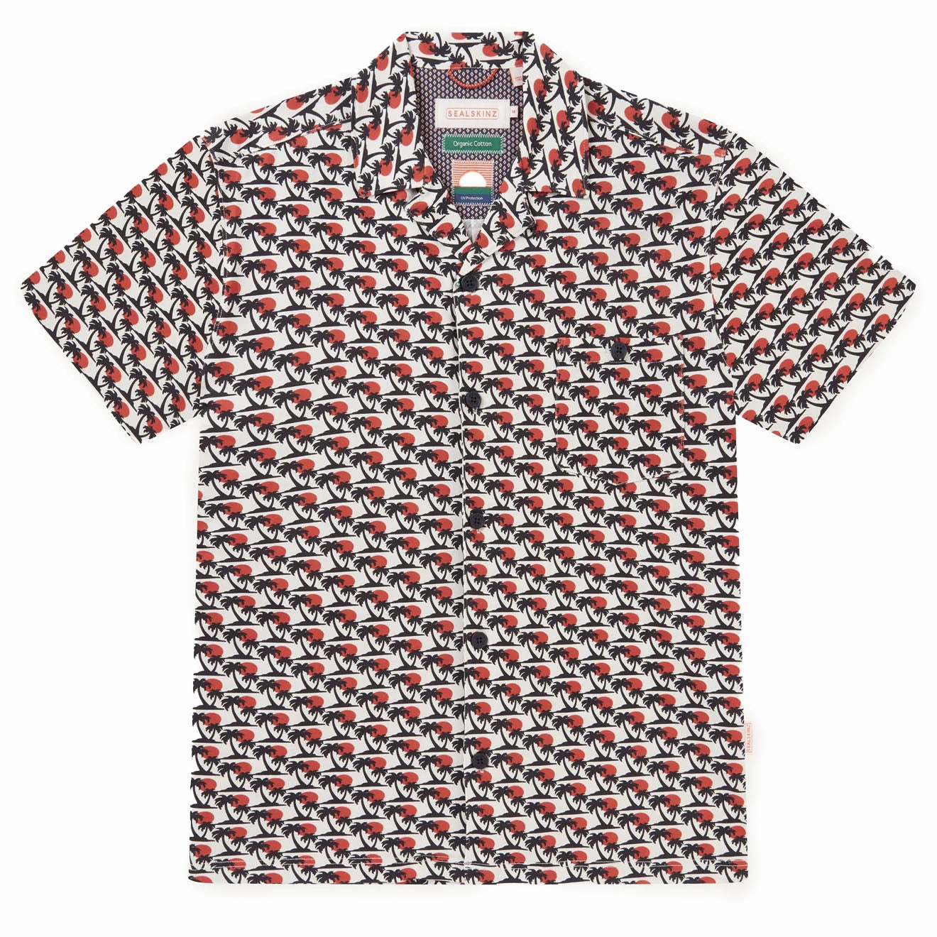 Sealskinz Bexwell Uv Protection Ss Jersey Palm Print Shirt Navy Sale Ending Soon