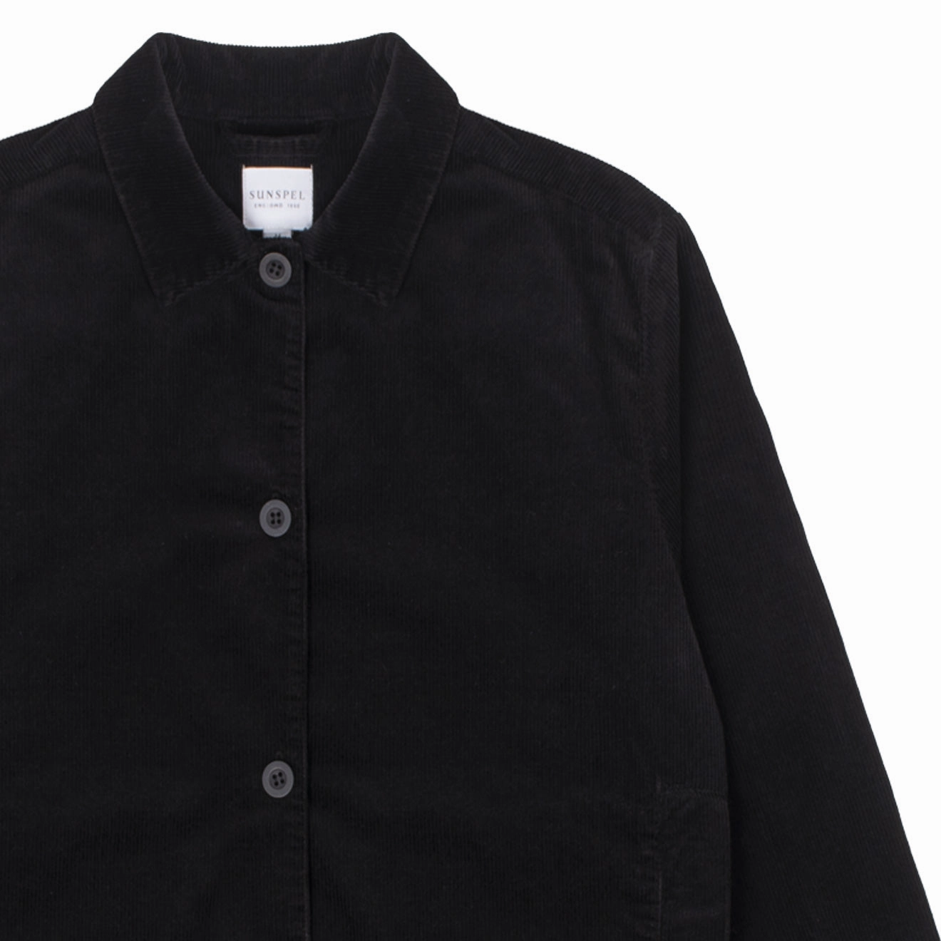 Sunspel Womens Corduroy Boxy Jacket Black Big Sale Today Today Only Discount