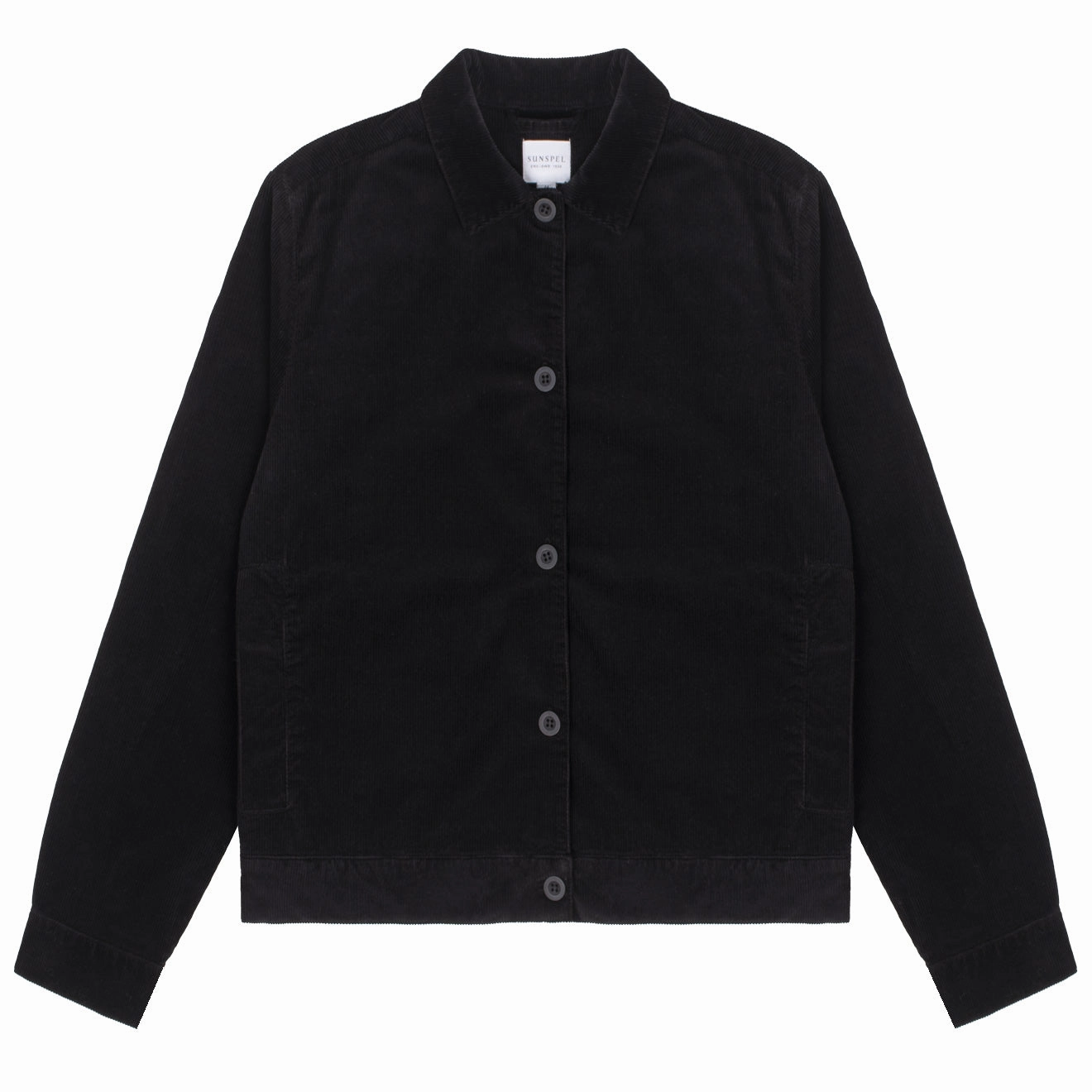 Hot Sale Alert Shop Hot Deals Sunspel Womens Corduroy Boxy Jacket Black