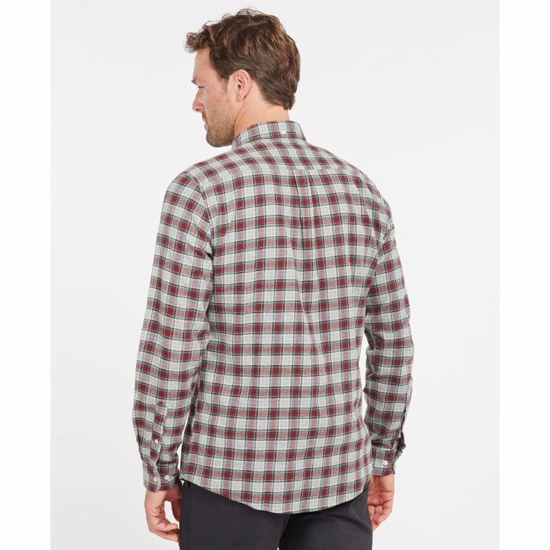 Barbour Alderton Tailored Mens Shirt - Grey Marl Best Price Online Trending Today Steal