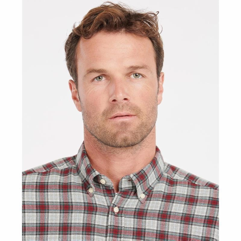 Barbour Alderton Tailored Mens Shirt - Grey Marl Deal of the Day Hot Offer Event
