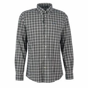 Clearance Event Special Surprise Sale Barbour Lomond Tailored Shirt Forest Mist