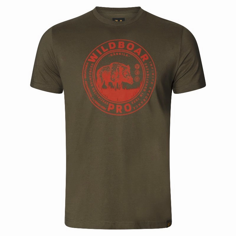 Harkila Wildboar Mens T-Shirt - Willow Green Trending Savings Now