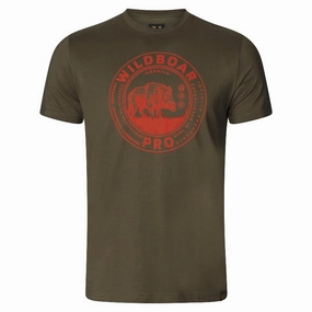 Harkila Wildboar Mens T-Shirt - Willow Green Trending Savings Now