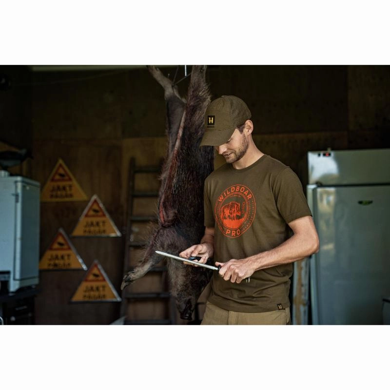 Harkila Wildboar Mens T-Shirt - Willow Green Best Price Today