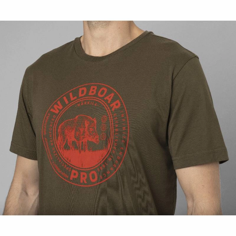 Flash Sale Alert Shop Hot Picks Harkila Wildboar Mens T-Shirt - Willow Green