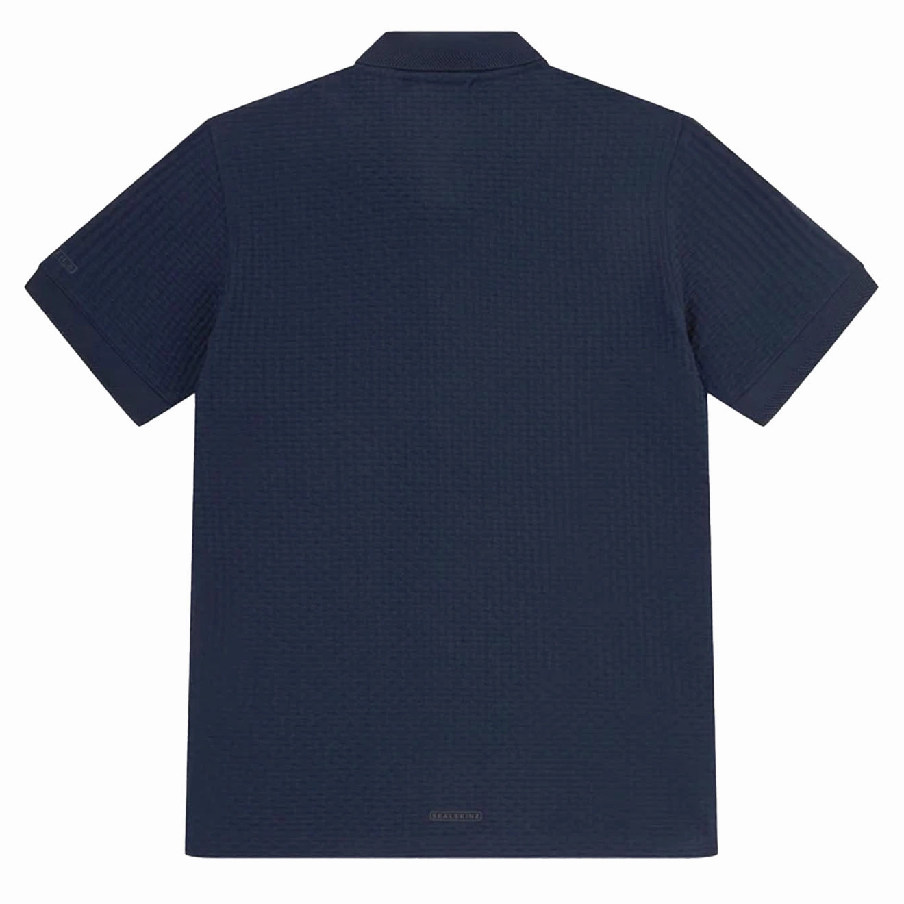 Sealskinz Stokesby Ss Button Through Jacquard Polo Shirt Navy Big Savings Alert