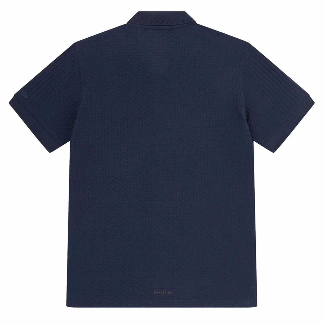 Limited Time Offer Sealskinz Stokesby Ss Button Through Jacquard Polo Shirt Navy