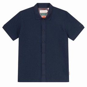 Limited Edition Offer Flash Discount Today Sealskinz Stokesby Ss Button Through Jacquard Polo Shirt Navy
