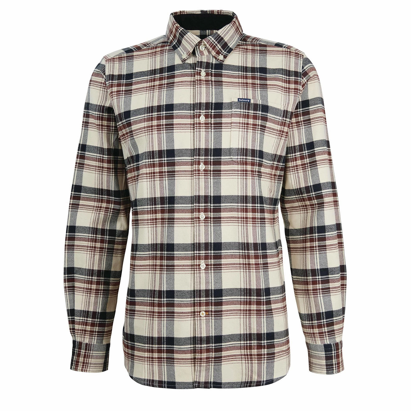 Barbour Shieldton Tailored Checked Shirt Ecru Daily Hot Deal