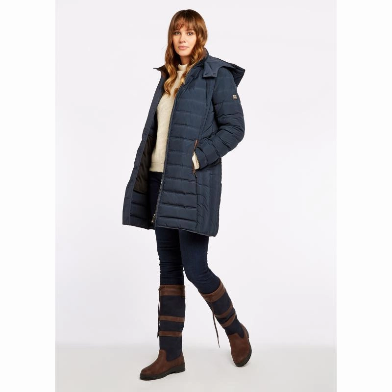 Hot Deal Alert Dubarry Ballybrophy Ladies Down Coat - Navy