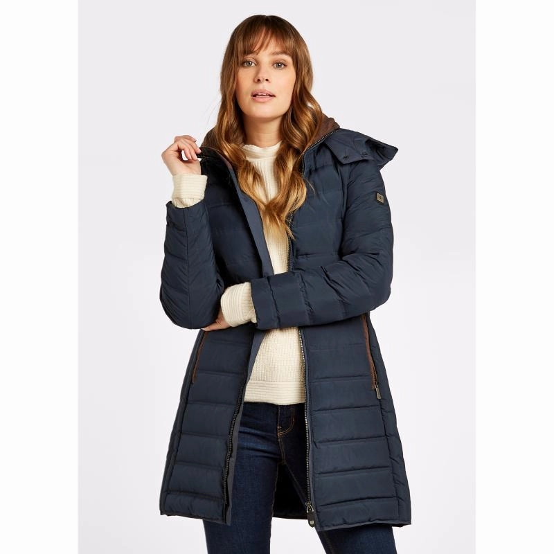 Clearance Event Dubarry Ballybrophy Ladies Down Coat - Navy