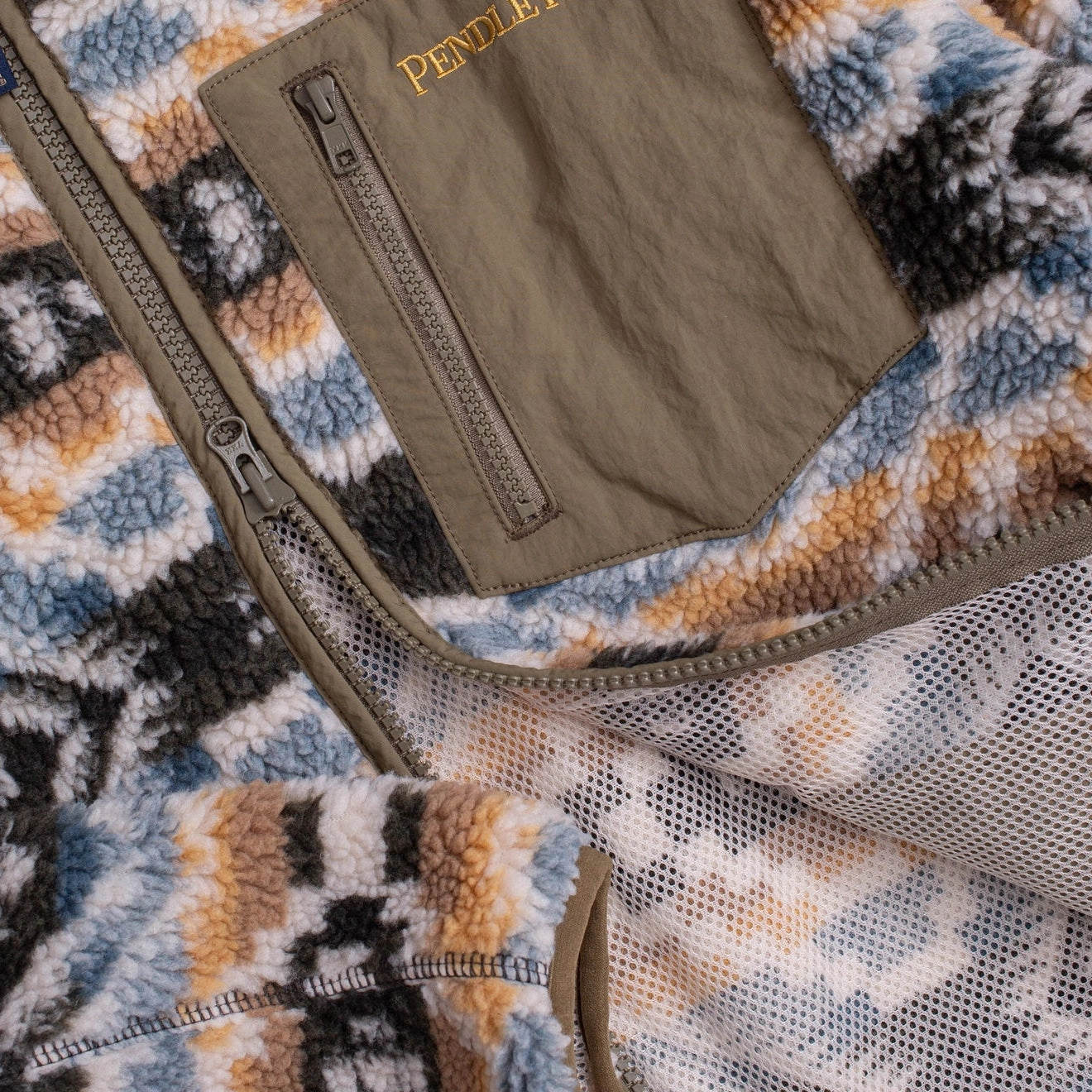 Pendleton Zip Through Fleece Jacket Abiquiu Sky Gift Ideas Galore